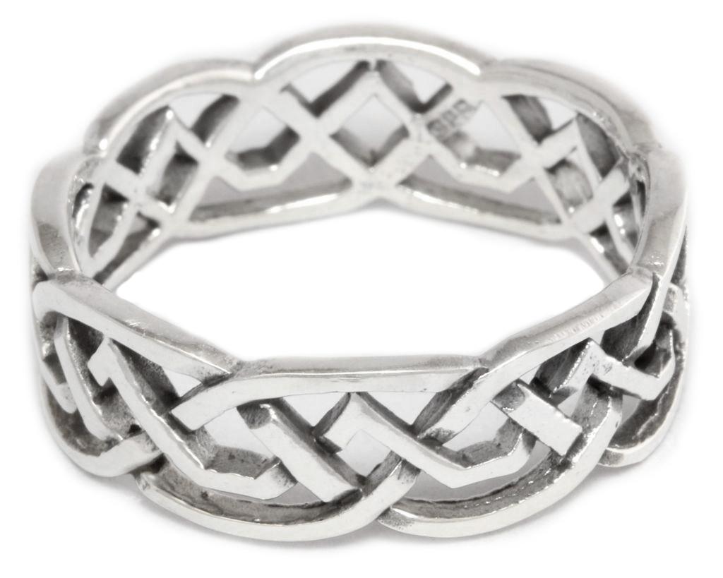 [WDR61-2-017] Keltischer Knotenring DAVIN – 7 mm Partnerring aus Silber  (14 / 44)