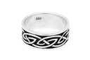 Keltoi Silber 925 Ring im keltischen Stil - Schmuck Accessoire für Historische Gewandungen, Reenactment und Liverollenspiel
