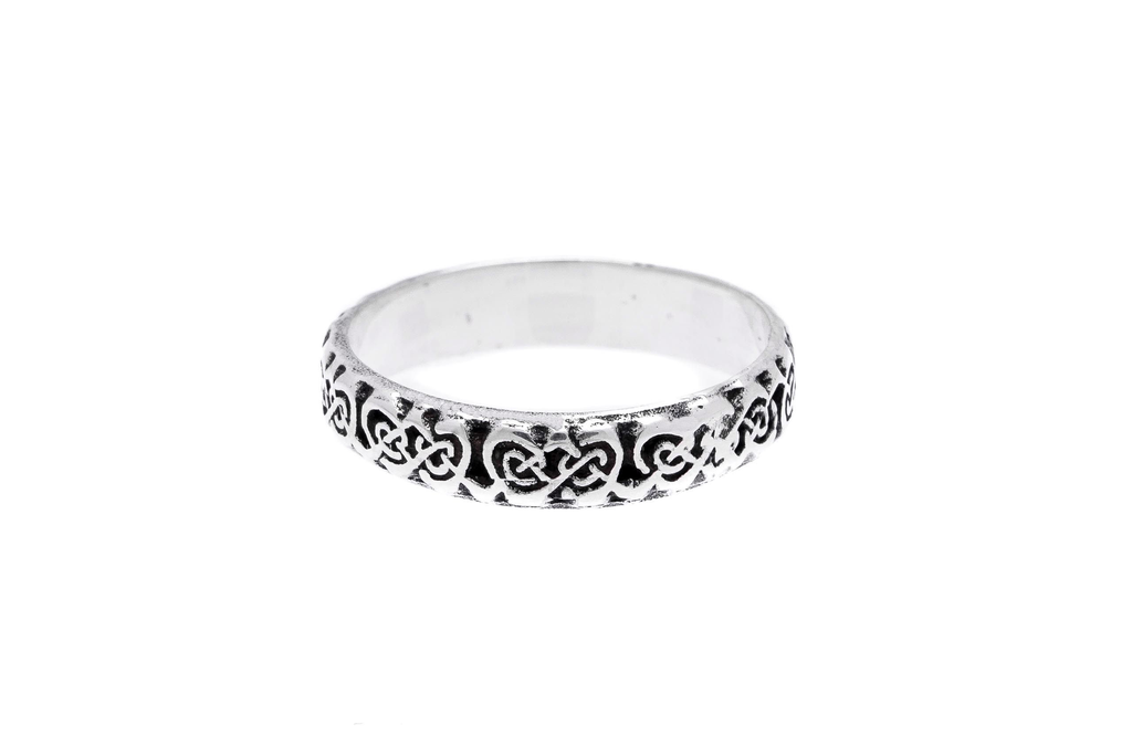 Aileen Silber 925 Ring im keltischen Stil - Schmuck Accessoire für Historische Gewandungen, Reenactment und Liverollenspiel