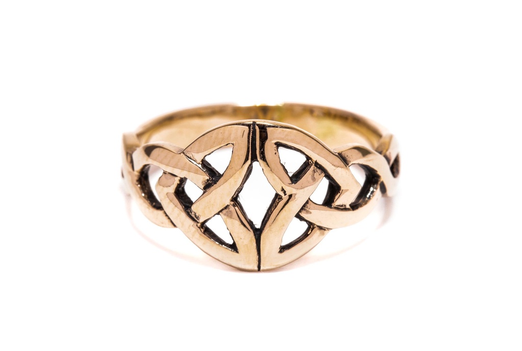 [WDrb514-001] Nanina Bronze Ring im keltischen Stil - Schmuck Accessoire für Historische Gewandungen, Reenactment und Liverollenspiel (14 / 44)