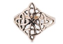 Keltischer Knoten-Ring "Taina" aus Bronze – Handgefertigter Ring mit 16 mm breitem Knotenmuster