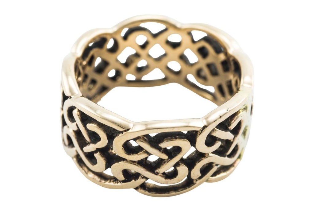 [WDrb606-001] Belenus II Bronze Ring im keltischen Stil - Schmuck Accessoire für Historische Gewandungen, Reenactment und Liverollenspiel (16 / 50)