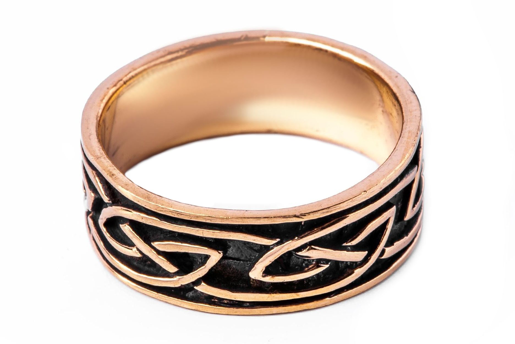 Keltoi Bronze Ring im keltischen Stil - Schmuck Accessoire für Historische Gewandungen, Reenactment und Liverollenspiel