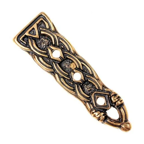 Riemenende für 1,5 cm Gürtel im Borrestil, Replik Mittelalter Reenactment