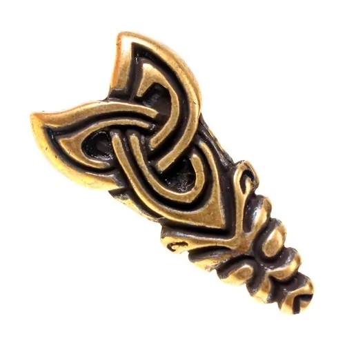 [WK-2469-2015-001] Borrestil Wikinger Riemenzunge für 2 cm Gürtel - Mittelalter, Reenactment und Larp (Bronzefarben)