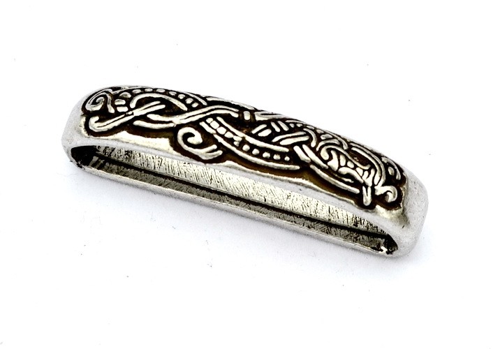 [WK-2480-2015-001] Ringerike Stil Wikinger Gürtelschlaufe Replik für 5 cm Gürtel - Mittelalter, Reenactment und Larp (Bronzefarben)