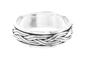 Ring Thoron Drehring aus Silber 925 – Wikinger Bandring mit Knotenmotiv 6 mm