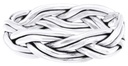 Wikingerring Northri handgeflochten Silber 925 - Schmuck Accessoire für Historische Gewandungen, Reenactment und Liverollenspiel