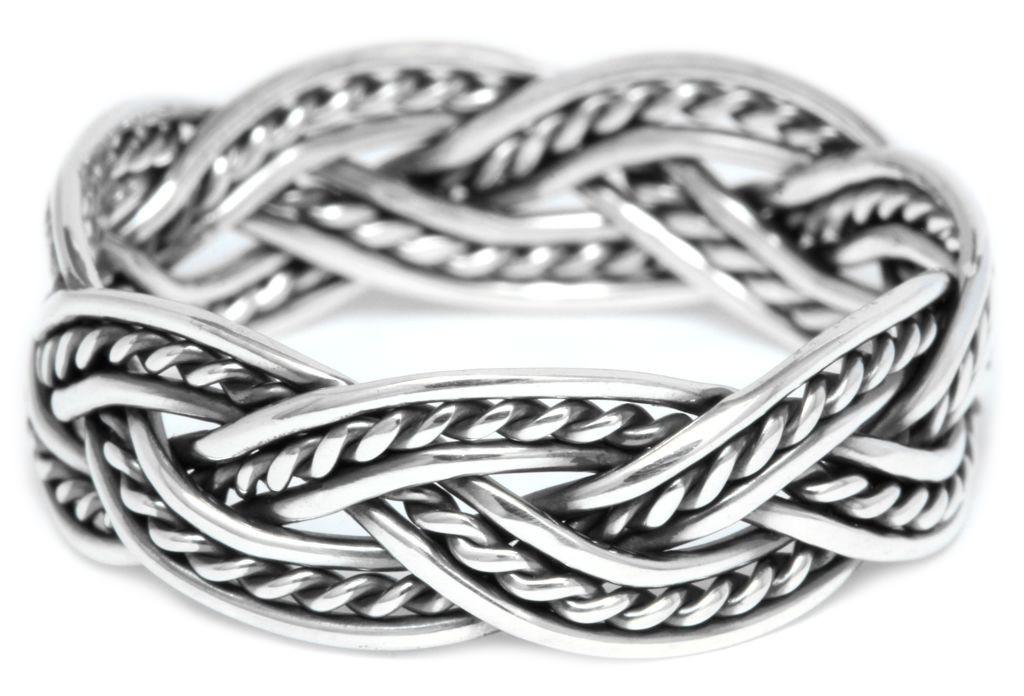[WK-5110-2015-14 / 44] Ring Thorngad aus Silber 925 – Schmaler Wikinger Zopfring 6 mm Bandring (14 / 44)