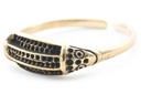 Wikinger-Ring "Bhatar" aus Bronze – Offener Schutzring mit Wächtermotiven 7 mm