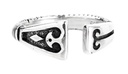 FINNBOGI Ring aus Silber – Offener Wikinger Herrenring mit Knotenmuster 8 mm 