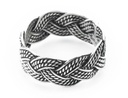 Ring Thorn aus Silber 925 – Wikinger Zopfring 9 mm Bandring nordisch