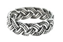 Wikinger Flecht-Ring "Davin" aus 925er Sterlingsilber – Handgefertigter Ring mit Zopfmuster