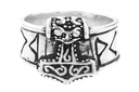 Wikingerring Runen mit Thorshammer Silber 925 - Schmuck Accessoire für Historische Gewandungen, Reenactment und Liverollenspiel