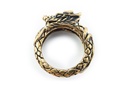 Wikingerring Midgardschlange Bronze - Schmuck Accessoire für Historische Gewandungen, Reenactment und Liverollenspiel