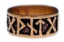 Runenring Wikingerring Runen Bronze - Schmuck Accessoire für Historische Gewandungen, Reenactment und Liverollenspiel