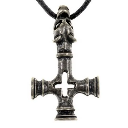 Anhänger 'Wolfskreuz Thorshammer, groß' - Accessoire, Schmuck für Mittelalter, LARP und Alltag