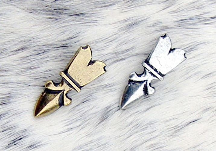 [WK-5355-2015-001] Spätmittelalter Riemenende 1.5 cm -Zubehör für mittelalterliche Gürtel für Reenactment und LARP (Bronzefarben)