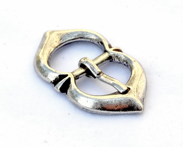 [WK-5352-2015-001] Spätmittelalterliche Schnalle 1.5 cm -Zubehör für mittelalterliche Gürtel für Reenactment und LARP (Bronzefarben)