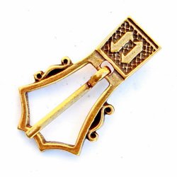 [WK-5352-2015-002] Spätmittelalterliche Schnalle 1.5 cm -Zubehör für mittelalterliche Gürtel für Reenactment und LARP (silberfarben)