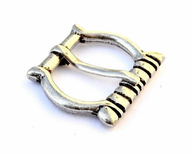 [WK-5356-2015-001] Spätmittelalter Schnalle 2 cm -Zubehör für mittelalterliche Gürtel für Reenactment und LARP (Bronzefarben)