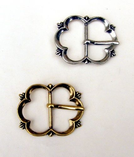 [WK-5368-2015-002] Spätmittelalter Schnalle 3 cm -Zubehör für mittelalterliche Gürtel für Reenactment und LARP (silberfarben)