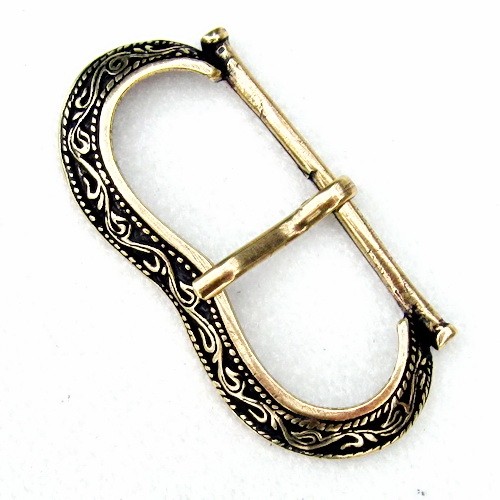 [09 Re-S 45:A.me] Renaissance Schnalle 4.5 cm -Zubehör für mittelalterliche Gürtel für Reenactment und LARP (bronze)