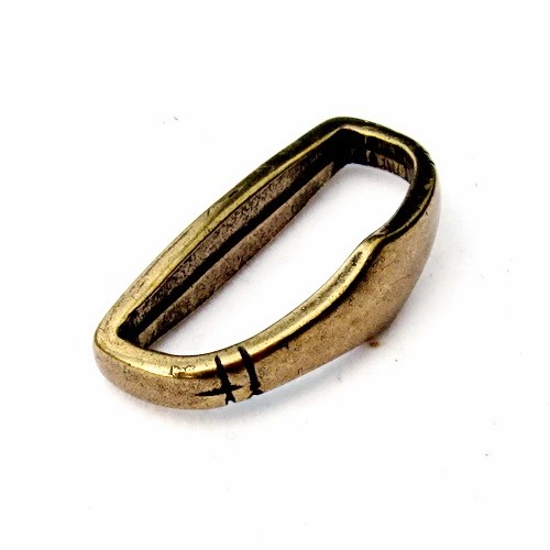 [08 Schlau-MA 3.si] Mittelalter Gürtelschlaufe 3 cm -Zubehör für mittelalterliche Gürtel für Reenactment und LARP (silberfarben)