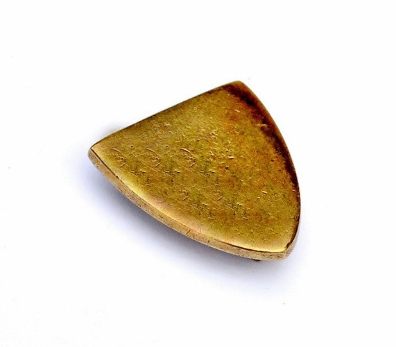 [09 No-En 4:A.me] Normannisches Riemenende 4 cm -Zubehör für mittelalterliche Gürtel für Reenactment und LARP (bronze)