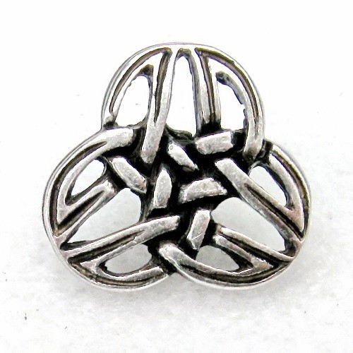 [WK-5381-2015-001] XS Zierniete Keltische Triade -Zubehör für Gürtel und Lederarbeiten für Reenactment und LARP (Bronzefarben)