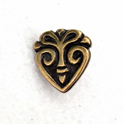 [WK-5382-2015-001] XS Zierniete Chernigov -Zubehör für Gürtel und Lederarbeiten für Reenactment und LARP (Bronzefarben)