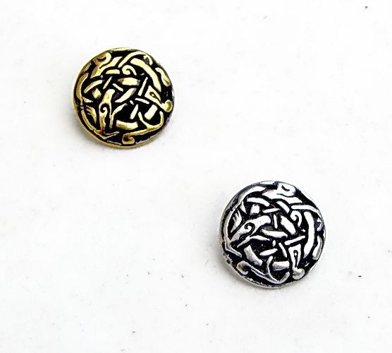 XS Zierniete Schlangenknoten -Zubehör für Gürtel und Lederarbeiten für Reenactment und LARP