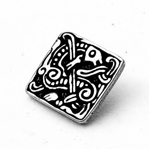 [WK-5395-2015-001] Wikinger-Zierniete „Mammen“ (S) – Replik nach Originalfund aus Birka im Stil des 10. Jahrhunderts (bronze)