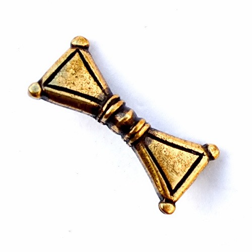[08 Rö-1 Riegel.me] S Römischer Gürtelbeschlag Riegel -Zubehör für Gürtel und Lederarbeiten für Reenactment und LARP (Bronzefarben)