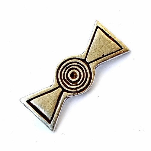 [08 Rö-3 Prop.me] L Zierniete Römischer Propeller Beschlag -Zubehör für Gürtel und Lederarbeiten für Reenactment und LARP (Bronzefarben)