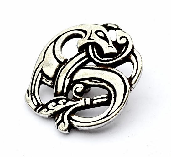 [WK-5416-2015-Bronzefarben] L Zierniete Wikinger Drachen -Zubehör für Gürtel und Lederarbeiten für Reenactment und LARP (Bronzefarben)