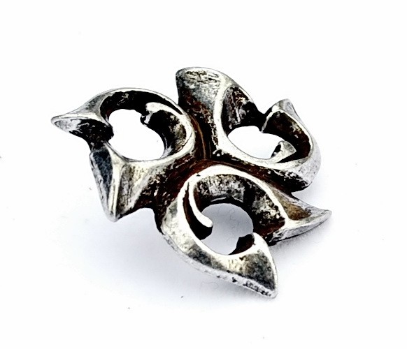 [WK-5419-2015-Bronzefarben] L Römischer Trompeten Beschlag -Zubehör für Gürtel und Lederarbeiten für Reenactment und LARP (Bronzefarben)