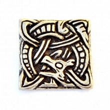 Wikinger-Zierniete Drache – Borrestil-Replik aus dem 9.–10. Jh. in quadratischer Form 
