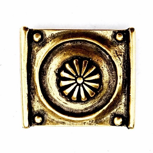 [WK-5435-2015-Bronzefarben] Cingulum-Beschlag / XXL – Römischer Gürtelbeschlag für Legionärsgürtel des 1. Jahrhunderts n. Chr. (bronze)