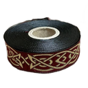 Borte Keltisch 4 in Bordeaux-Gold, 19 mm- Webborte zur Verzierung mittelalterlicher Kostüme und Larp Gewandungen