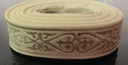 Borte Herzen in Creme-Silber, 19 mm- Webborte zur Verzierung mittelalterlicher Kostüme und Larp Gewandungen