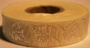 Borte Blätter in Creme-Silber, 19 mm- Webborte zur Verzierung mittelalterlicher Kostüme und Larp Gewandungen