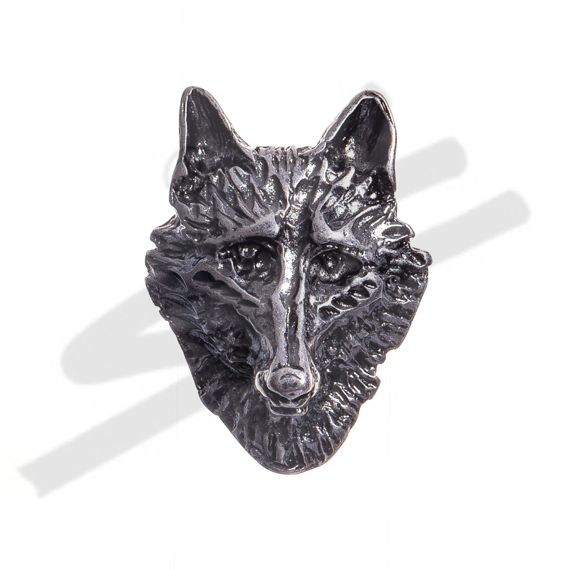 [N-292-3] große Wolfskopf-Niete, alteisenfarben