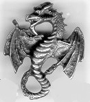 [N-101-1] Zierniete nordischer Drache, silberfarben