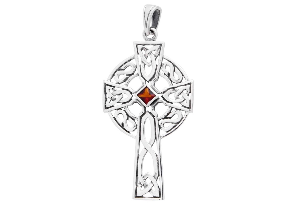 [ak6] Keltisches Amulett, Anhänger 'Arcana Keltisches Kreuz' aus Silber 925- Mittelalter, Larp, Reenactment Schmuck