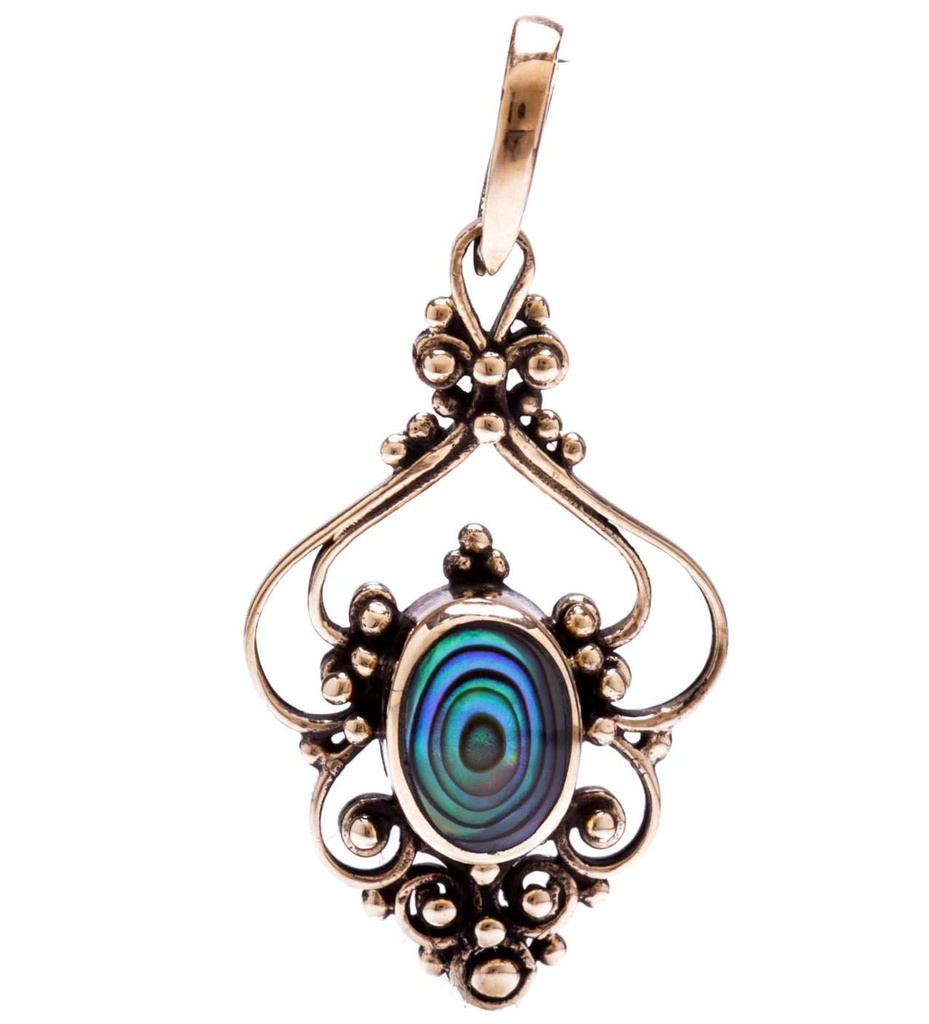 Amulett, Anhänger 'Salia - Pauamuschel' aus Bronze - Mittelalter, Larp, Reenactment Schmuck