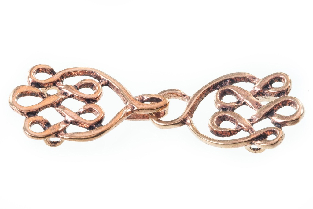 Gewandschließe mit keltischem Motiv aus Bronze für Mittelalter, Reenactment und Larp