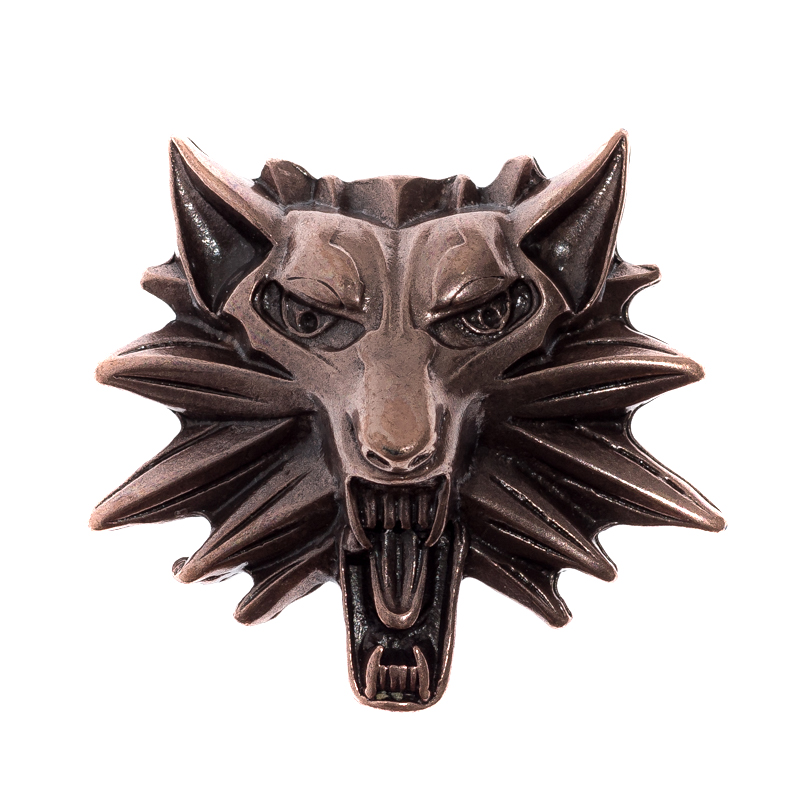 Wolfkopf Lupus, kupferfarbener Beschlag