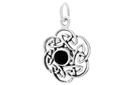Keltisches Amulett, Anhänger 'Nuada mit Onyx' aus Silber 925- Mittelalter, Larp, Reenactment Schmuck