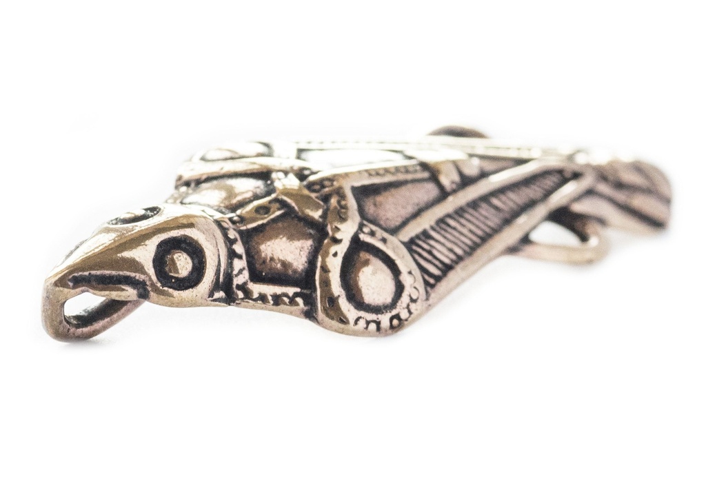 Wikinger Anhänger 'Munin - Odins Rabe' aus Bronze - Mittelalter, Larp, Reenactment Schmuck